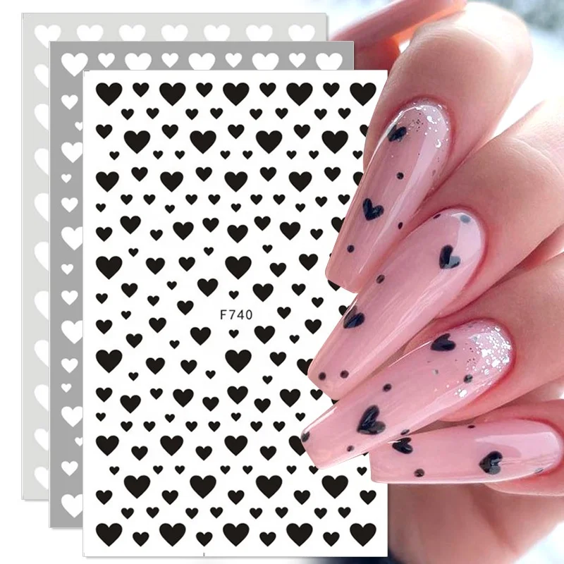 3D Nail Stickers Black Heart Love Self-Adhesive Slider Letters Nail Art Decorations Stars Decals
3D Nail Stickers Black Heart Love Self-Adhesive Slider Letters Nail Art Decorations Stars Decals