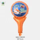 QQLY Happy Birthday Handheld Foil Balloon Airplane Aircraft Party Favor Decoration Gift For kids Globo Cumpleanos