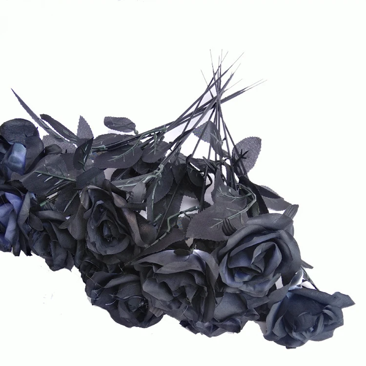 High Quality Silk Artificial Black Rose Flower For Decoration - Buy High  Quality Silk Artificial Black Rose Flower For Decoration Product on