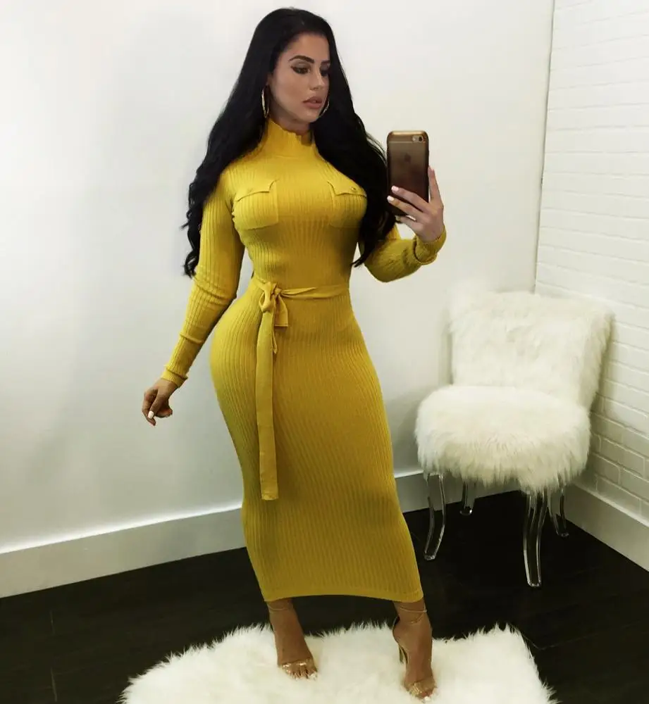2020 New Arrival High Quality Women Long sleeve o neck bodycon fashion Ladies casual dresses 
2020 New Arrival High Quality Women Long sleeve o neck bodycon fashion Ladies casual dresses