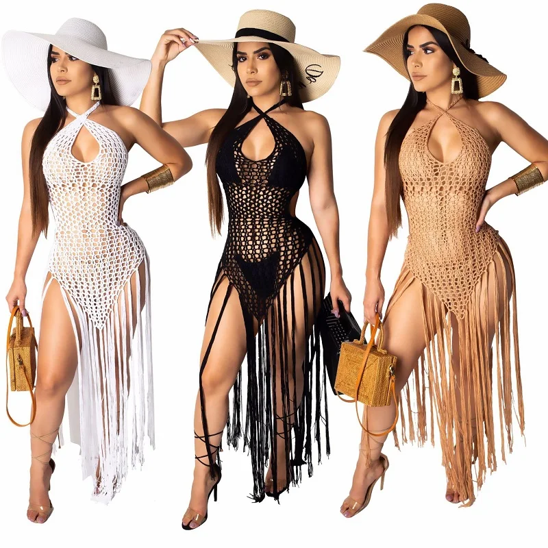Cowinner Summer Crochet Hollow Out Tassel Beach Cover Up Dress Bikini Swimsuit Knit Bathing Suit Cover Ups, As pic
Cowinner Summer Crochet Hollow Out Tassel Beach Cover Up Dress Bikini Swimsuit Knit Bathing Suit Cover Ups, As pic