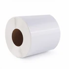 4x6 custom white self adhesive shipping barcode printing paper direct thermal transfer packaging sticker labels