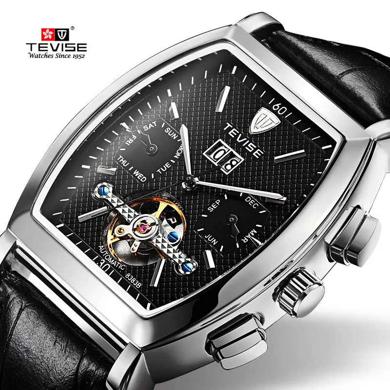 Popular Trend Men Watches Square Multifunction Genuine Leather Tourbillon Date Wristwatches Stainless
Popular Trend Men Watches Square Multifunction Genuine Leather Tourbillon Date Wristwatches Stainless