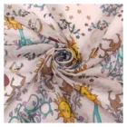 Hot selling heavy beaded george african modal printed pure silk fabric for wholesales