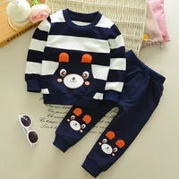 Autumn boys all-cotton striped bear long-sleeved round collar T-shirt two-piece for a 4-year-old boy
Autumn boys all-cotton striped bear long-sleeved round collar T-shirt two-piece for a 4-year-old boy