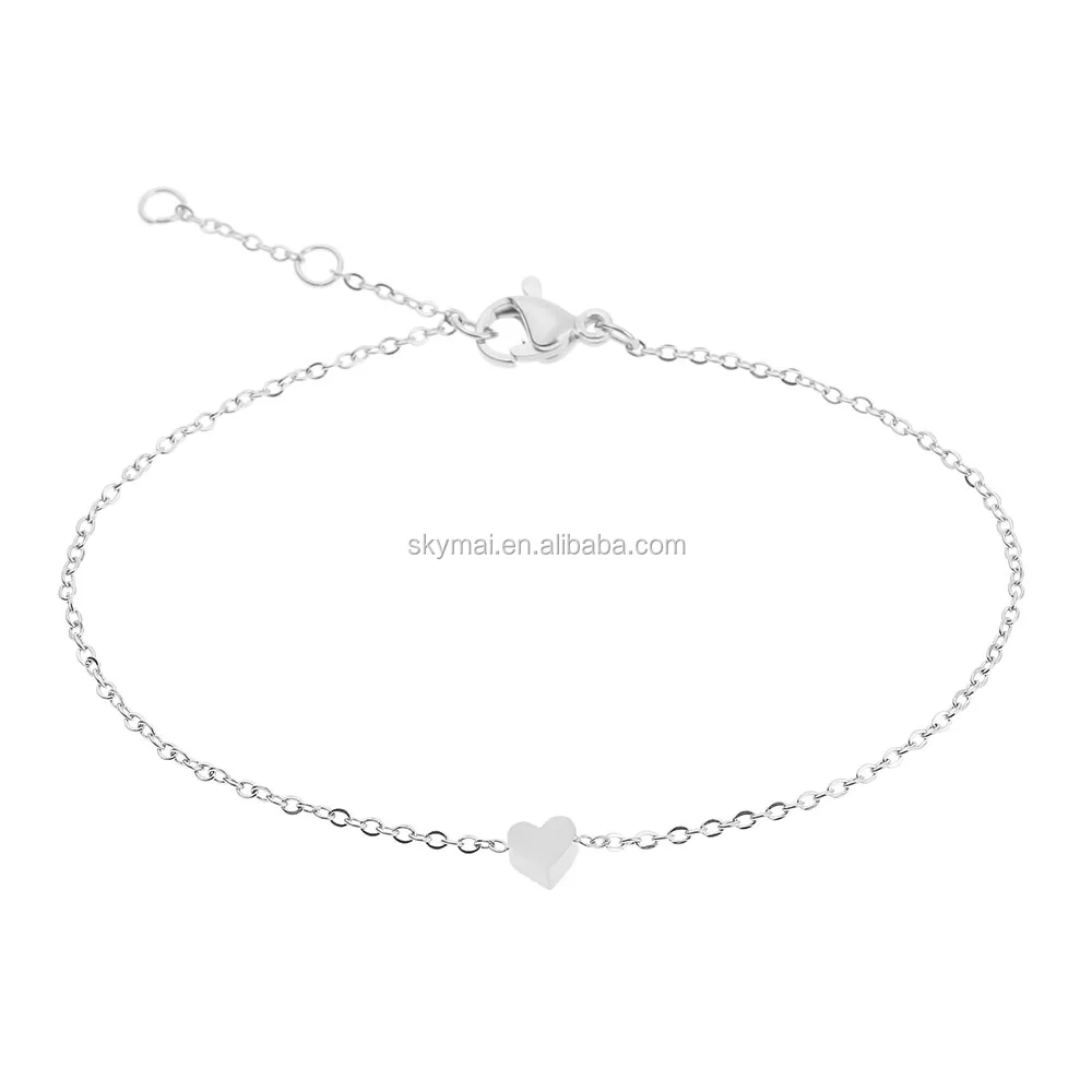 Simple stainless steel Hexagram make a wish card bracelet for girls charm bracelet