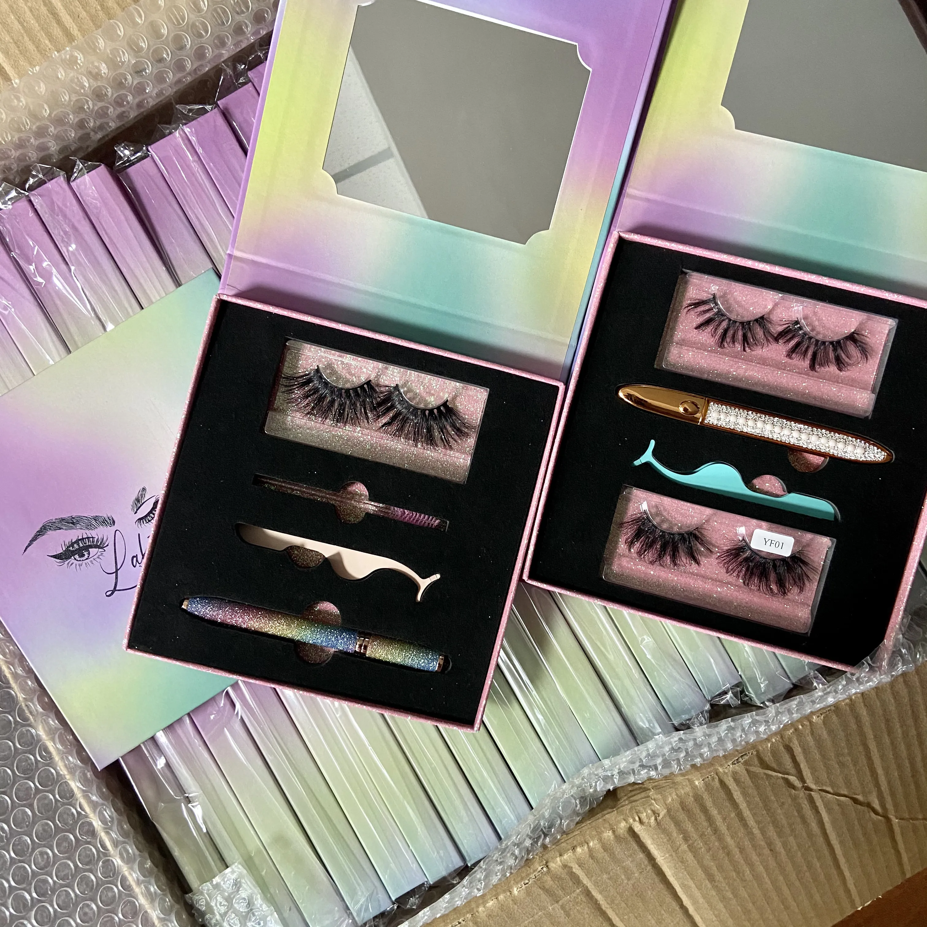 YUMMYLASH Private Label Wholesale 25mm 3d Mink Eyelashes Fluffy Mink Eyelash Strips cruelty free eyelash, Natural black
YUMMYLASH Private Label Wholesale 25mm 3d Mink Eyelashes Fluffy Mink Eyelash Strips cruelty free eyelash, Natural black