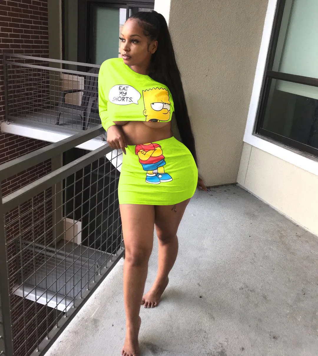 Custom Lady women fashion cartoon crop top and skirt clothing set girls 2 piece sets
Custom Lady women fashion cartoon crop top and skirt clothing set girls 2 piece sets