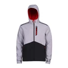 Made in Myanmar high quality white and black patchwork color style softshell streetwear hoodie man hoody