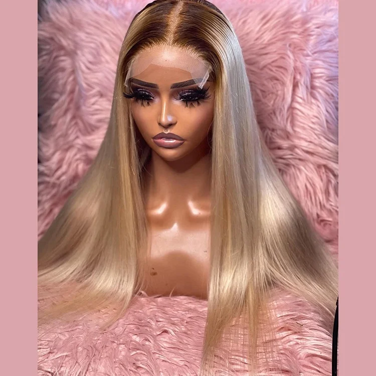 Wholesale ombre blonde human hair wig blonde 613 wig with dark roots for black women natural hairline
Wholesale ombre blonde human hair wig blonde 613 wig with dark roots for black women natural hairline