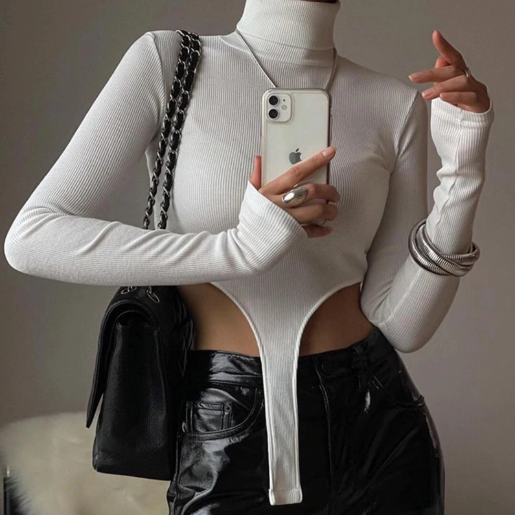 New Autumn Winter Turtleneck Clothing Solid Bodysuits For Women Sexy Fitted Long Sleeve Bodysuit Top, Black,white
New Autumn Winter Turtleneck Clothing Solid Bodysuits For Women Sexy Fitted Long Sleeve Bodysuit Top, Black,white