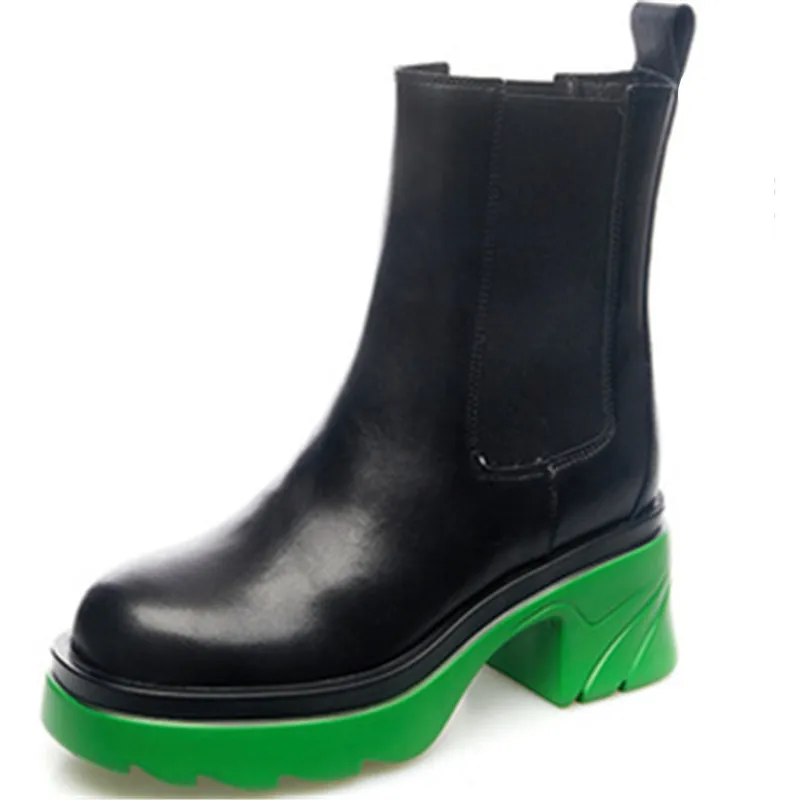 Dropshipping Custom Logo New Women Fashion Genuine Leather Chunky Heel Boots Luxury Shoes Women's Style Chelsea Boot
Dropshipping Custom Logo New Women Fashion Genuine Leather Chunky Heel Boots Luxury Shoes Women's Style Chelsea Boot