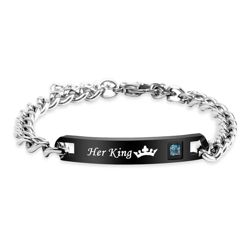 Personalized Jewelry Rose Gold Her King His Queen Men Bracelets Women Custom Gold Bar Blank Stainless Steel Engraved Bracelet
Personalized Jewelry Rose Gold Her King His Queen Men Bracelets Women Custom Gold Bar Blank Stainless Steel Engraved Bracelet