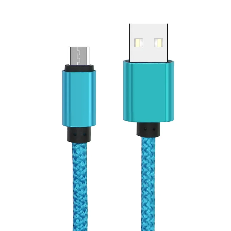 

Nylon braided colorful 2A fast charging sync data USB cable OD4.5 Mirco for Samsung S6 S5 Xiaomi Huawei, Blue,hot pink, yellow,grey,green,white