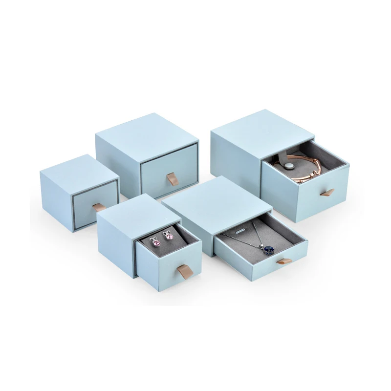 Hongxi OEM Drawer Slide Mini Blue Earrings Ring Storage Box Paper Gift Jewelry Cardboard Packaging Luxury Custom Logo With Bag, Customized
Hongxi OEM Drawer Slide Mini Blue Earrings Ring Storage Box Paper Gift Jewelry Cardboard Packaging Luxury Custom Logo With Bag, Customized