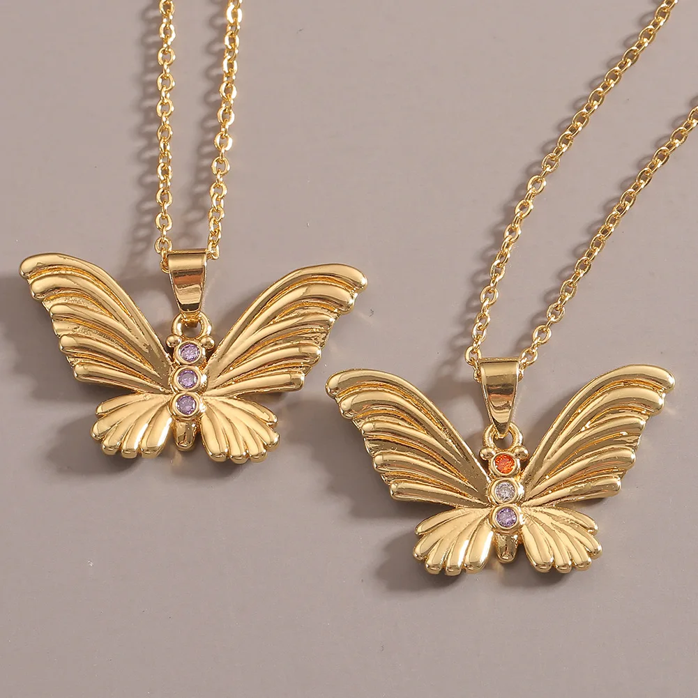 Hotsale Design Real Gold Plating CZ Butterfly Necklaces Crystal Rhinestone Butterfly Statement Necklaces For Women
Hotsale Design Real Gold Plating CZ Butterfly Necklaces Crystal Rhinestone Butterfly Statement Necklaces For Women
