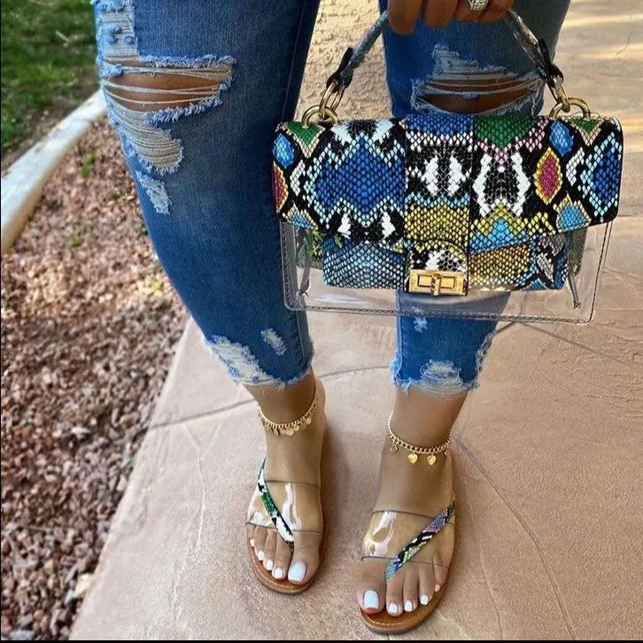 2020 Fashion Luxury Chain Lady Snakeskin Jelly Hand Bags Clear Women Purses Slippers Handbag Jelly Bag And Slide Sets, As picture
2020 Fashion Luxury Chain Lady Snakeskin Jelly Hand Bags Clear Women Purses Slippers Handbag Jelly Bag And Slide Sets, As picture