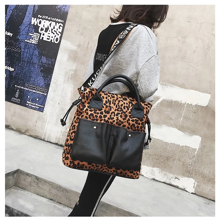 Large Capacity Leopard Black Patchwork Woman Tote Bag,Guitar Strap Pu Leather Shoulder Handbag, Picture
Large Capacity Leopard Black Patchwork Woman Tote Bag,Guitar Strap Pu Leather Shoulder Handbag, Picture
