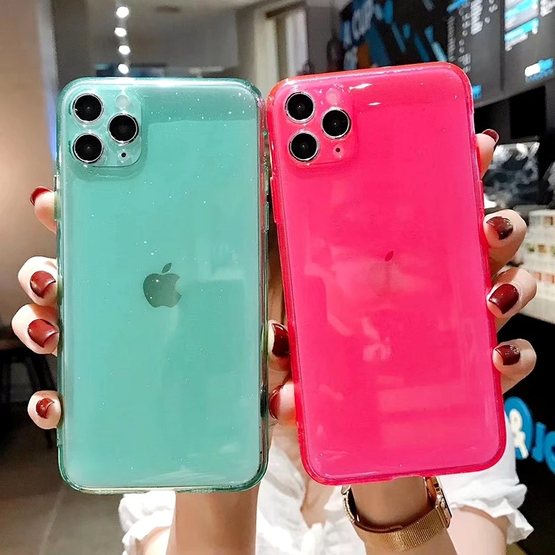 Candy Flash Transparent Phone Case For iphone 11 12 mini Pro Max XS X XR 7 8 plus SE 2020 Soft Silicone Shockproof Cases Cover
Candy Flash Transparent Phone Case For iphone 11 12 mini Pro Max XS X XR 7 8 plus SE 2020 Soft Silicone Shockproof Cases Cover