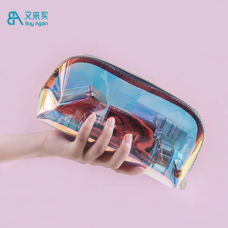 private label rainbow hologram transparent waterproof plastic small makeup bag travel pvc holographic bags cosmetic pouch, Golden
private label rainbow hologram transparent waterproof plastic small makeup bag travel pvc holographic bags cosmetic pouch, Golden