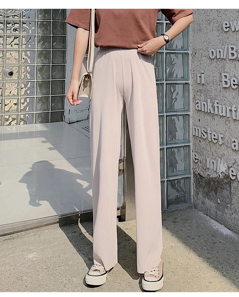Women Ice Silk Ankle-Length Long Trousers Female Slacks Soft Comfort Women Pants 2021 New High Waist Casual Summer Slacks Pants, As pictures
Women Ice Silk Ankle-Length Long Trousers Female Slacks Soft Comfort Women Pants 2021 New High Waist Casual Summer Slacks Pants, As pictures