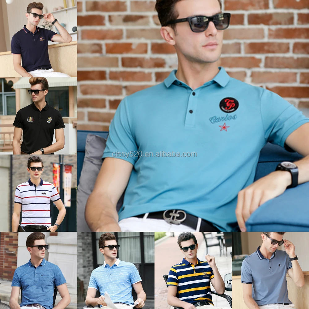 Factory wholesale 100% Cotton Men's Polo T-shirt