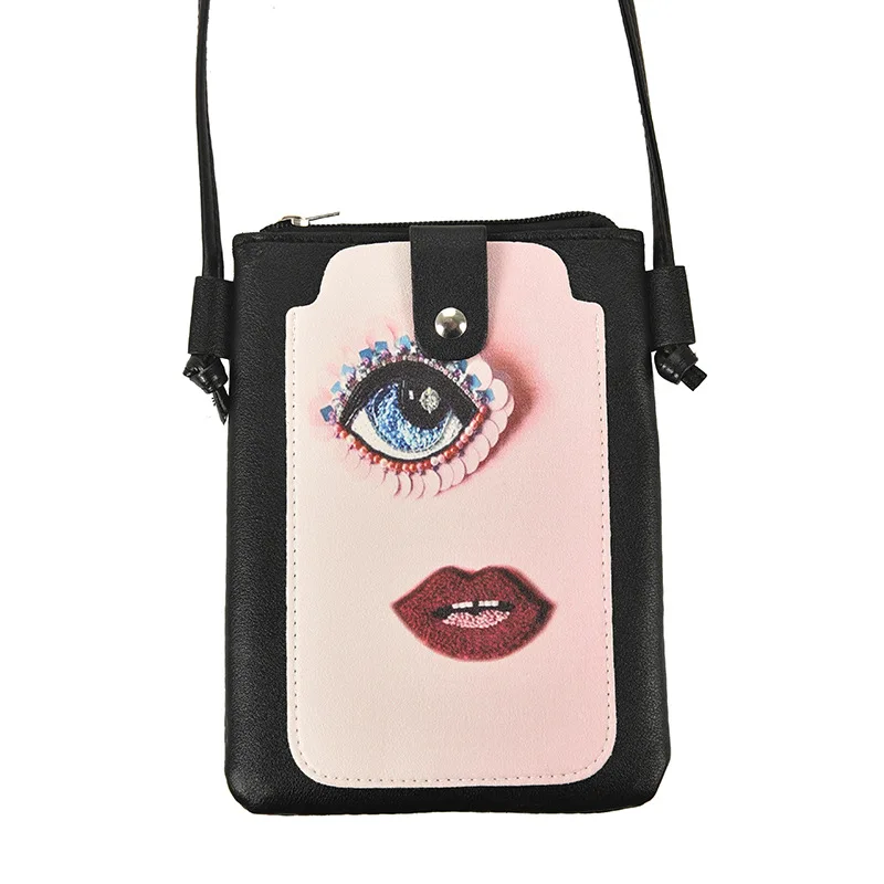 Ladies Leather Mobile Phone Cartoon Print Mobile Phone Cell Phone Case Purse Wallet Travel Passport Bag Handbags, Black
Ladies Leather Mobile Phone Cartoon Print Mobile Phone Cell Phone Case Purse Wallet Travel Passport Bag Handbags, Black