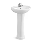 Sanitary Ware Bathroom Ceramic Wash Hand Pedestal Basin From Chaozhou Factory (PB201)