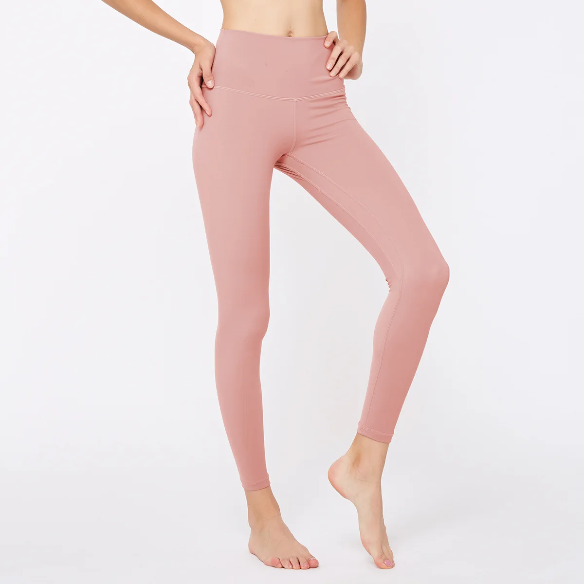 double-sided nylon nude yoga pants women's high waist hip lifting running tight elastic sports fitness pants, Customized colors
double-sided nylon nude yoga pants women's high waist hip lifting running tight elastic sports fitness pants, Customized colors