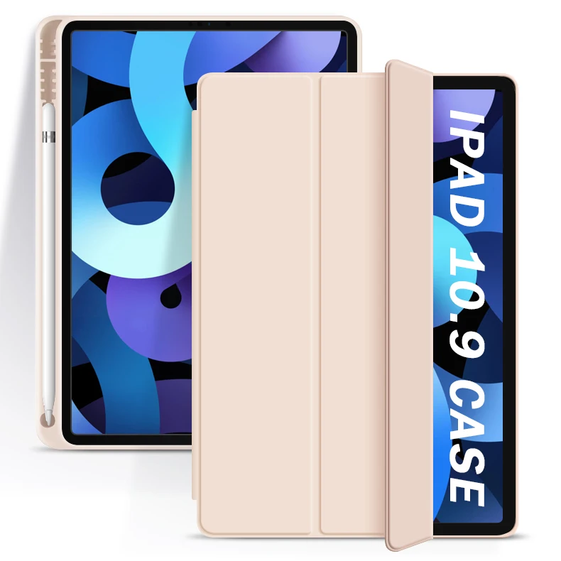 Smart magic Pencil case Tri Fold Soft TPU cover for apple ipad Air4 10.9 case, 5color
Smart magic Pencil case Tri Fold Soft TPU cover for apple ipad Air4 10.9 case, 5color