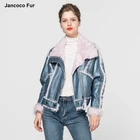 New Design Women's Lamb Fur Jackets Genuine Sheepskin Leather Jacket Winter Warm Coats S9032