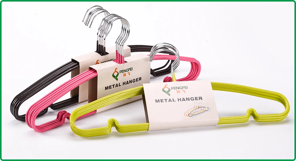 Wholesale Good Sealed hangers cheap PVC metal hanger coated with PVC