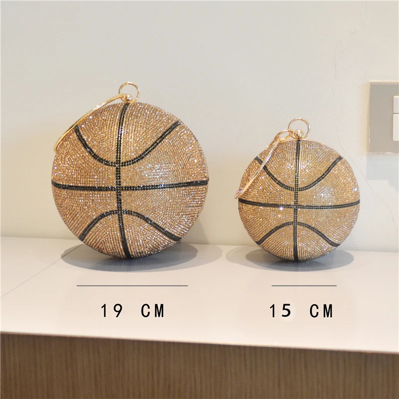 Fashion Diamond Clutch Pink Basketball Purse Handbag Crystal Rhinestone Bling Basketball Bags for Ladies Round Ball Purse, Black
Fashion Diamond Clutch Pink Basketball Purse Handbag Crystal Rhinestone Bling Basketball Bags for Ladies Round Ball Purse, Black