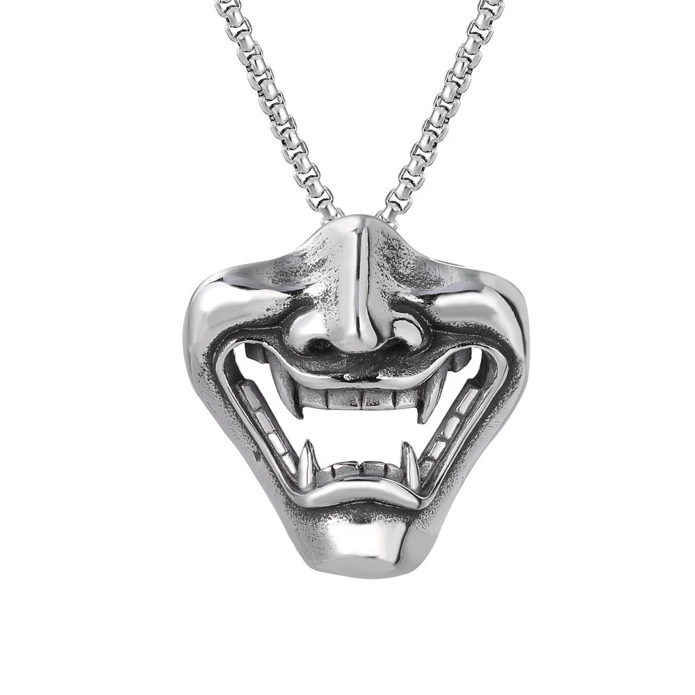2022 Japan Kobe fangs open mouth ghost men's titanium steel pendant trendy men's retro hip-hop necklace
2022 Japan Kobe fangs open mouth ghost men's titanium steel pendant trendy men's retro hip-hop necklace