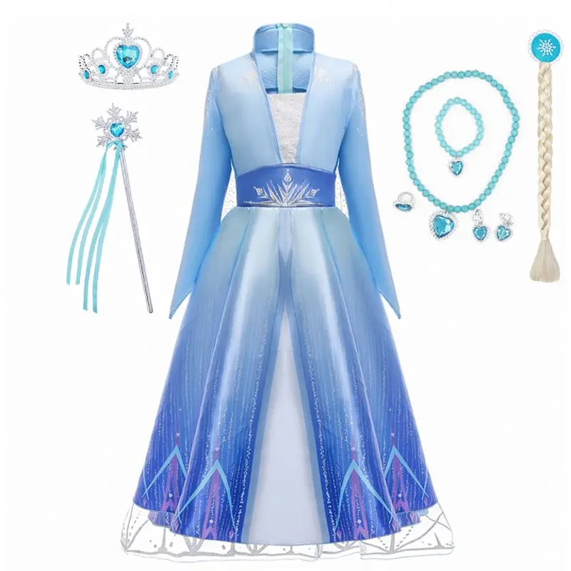 Fancy Girls Princess Dress Up Elsa Snow Queen Cartoon Movie Role Play Costumes For Children With Accessories
Fancy Girls Princess Dress Up Elsa Snow Queen Cartoon Movie Role Play Costumes For Children With Accessories