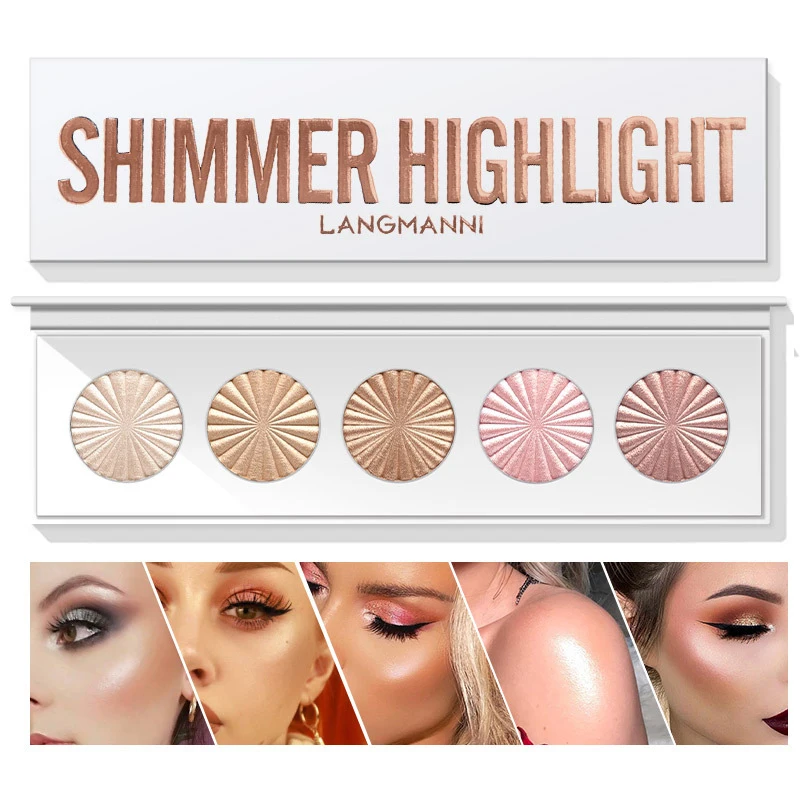 5 Colors Highlighter Trimming Palette Makeup 3D Natural Brightening Highlighter Palette
5 Colors Highlighter Trimming Palette Makeup 3D Natural Brightening Highlighter Palette