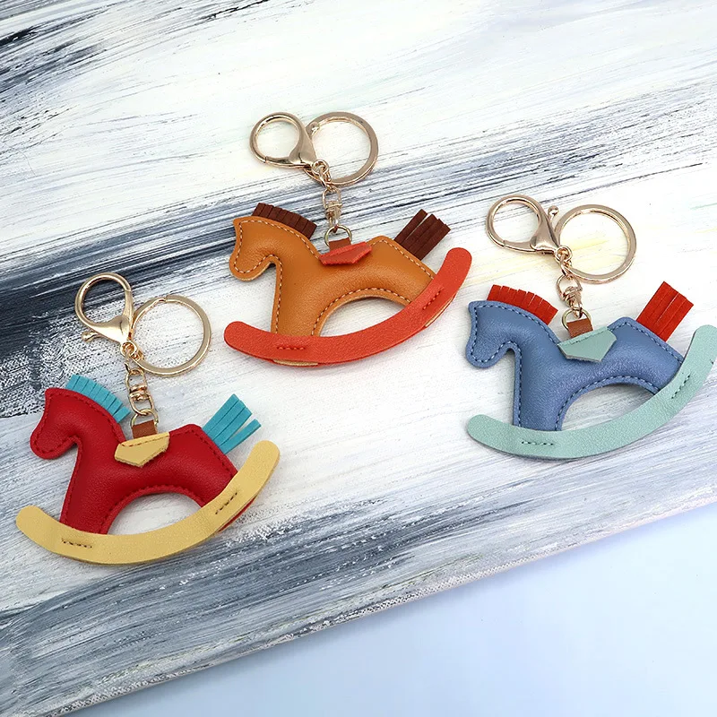 Ins Handmade Leather Green Horse Bag Pendant Key Chain Pony Pendant Cartoon Rocking Horse Leather Pendant Wholesale 
Ins Handmade Leather Green Horse Bag Pendant Key Chain Pony Pendant Cartoon Rocking Horse Leather Pendant Wholesale