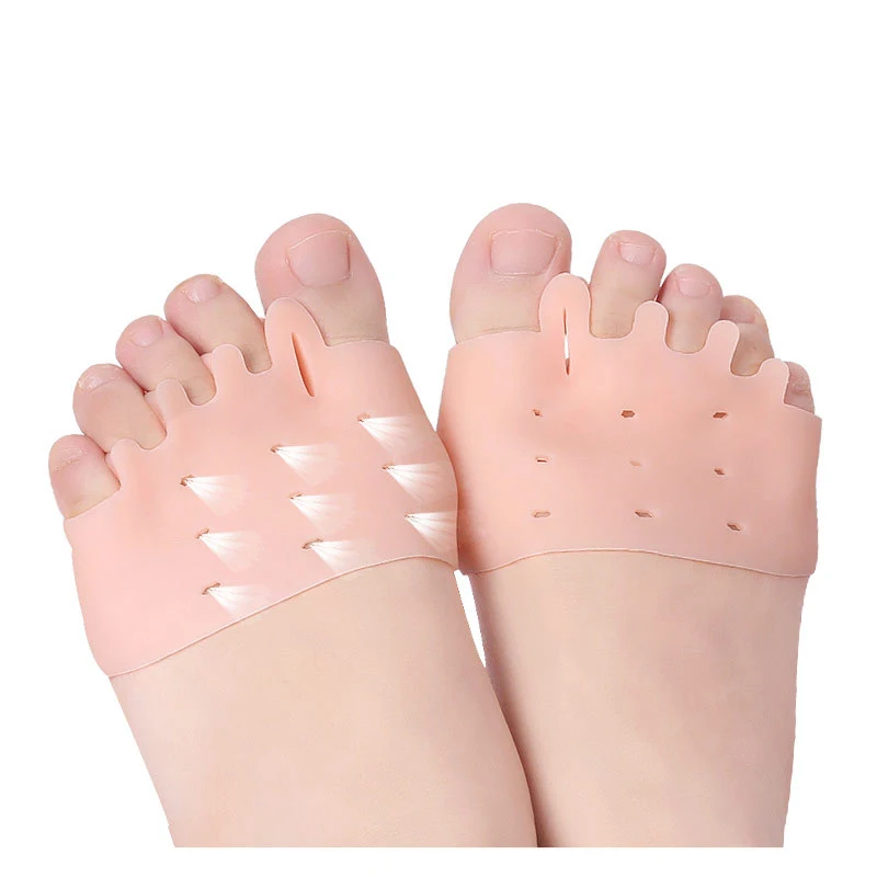 Female Split Toe Silicone Gel Toes Metatarsal Gel Pads Honeycomb Front Foot Pads, White skin
Female Split Toe Silicone Gel Toes Metatarsal Gel Pads Honeycomb Front Foot Pads, White skin