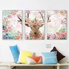 Paintings For Living Room Wall Have Frame Modern Animal Freedom Wooden Art Combination Black Picture Frame Collage Set