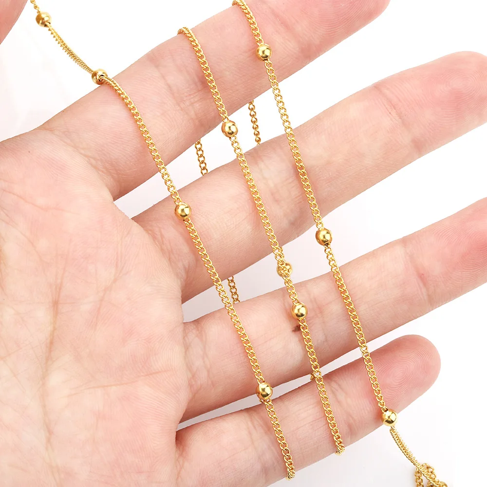 1.5*3mm and 1.8*3.5m stainless steel chain bulk flat cable link chain with balls link chain
1.5*3mm and 1.8*3.5m stainless steel chain bulk flat cable link chain with balls link chain