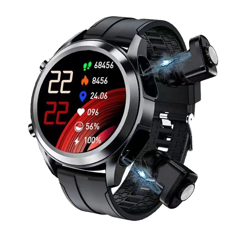 T10 Smart Watch Wireless TWS Earbuds 2 in 1 SPO2 Fitness Tracker Waterproof IP66 for Men Women 2in1 Smart Watch Earbuds Earphone
T10 Smart Watch Wireless TWS Earbuds 2 in 1 SPO2 Fitness Tracker Waterproof IP66 for Men Women 2in1 Smart Watch Earbuds Earphone