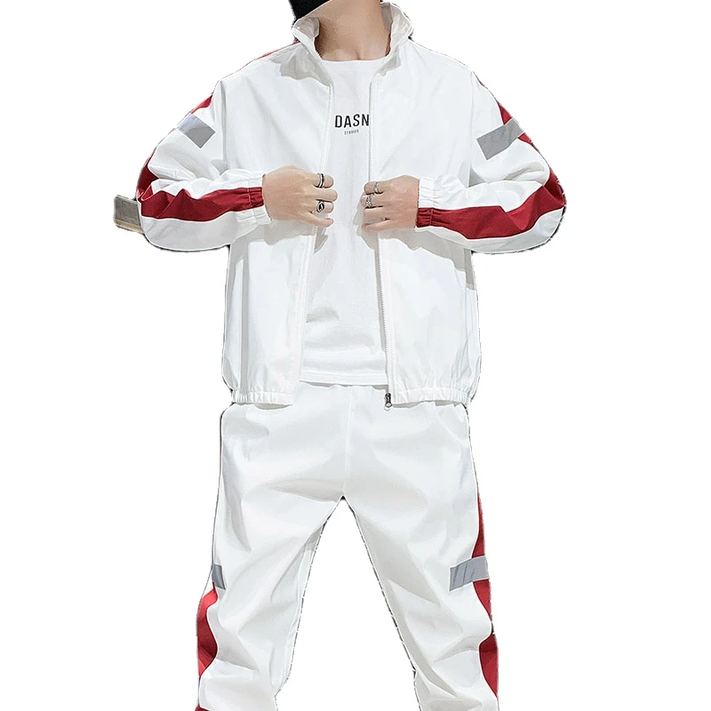 2021 autumn men fashion casual loose solid color long pants sports jacket two piece suits, Picture
2021 autumn men fashion casual loose solid color long pants sports jacket two piece suits, Picture