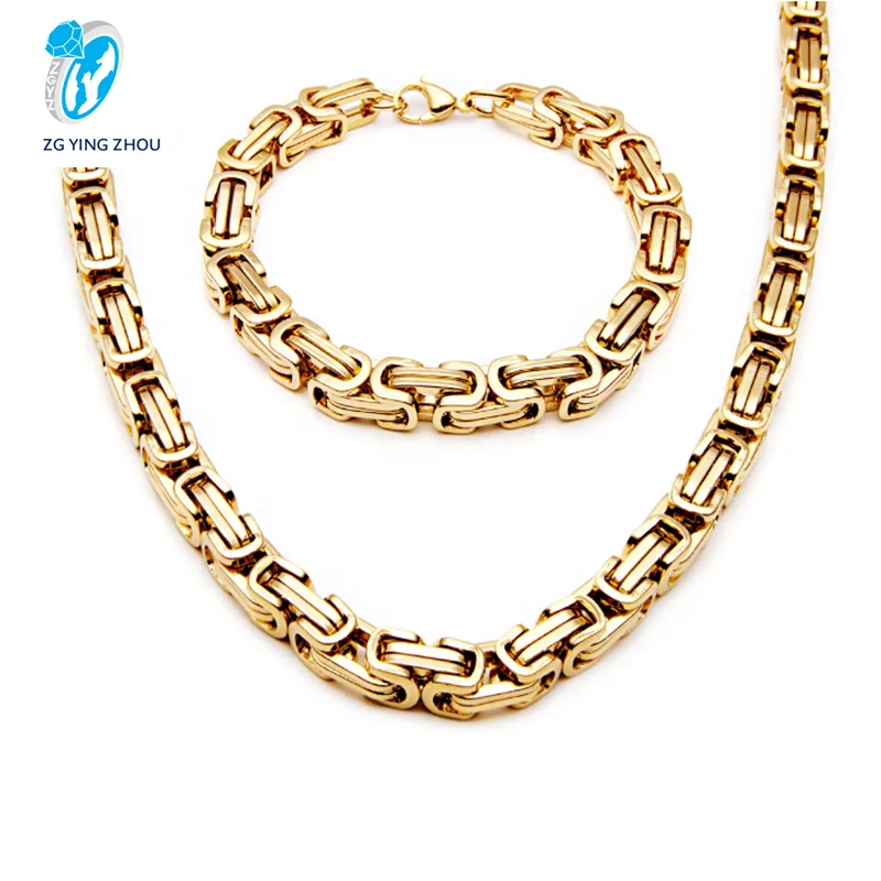 Spot Wholesale new trend stainless steel 18k gold hip hop byzantine chain bracelet men's, Gold color
Spot Wholesale new trend stainless steel 18k gold hip hop byzantine chain bracelet men's, Gold color