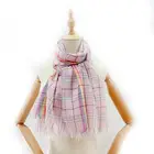 Ladies Check Tartan Polyester Shawl Wrap Beach Plaid Long Scarf