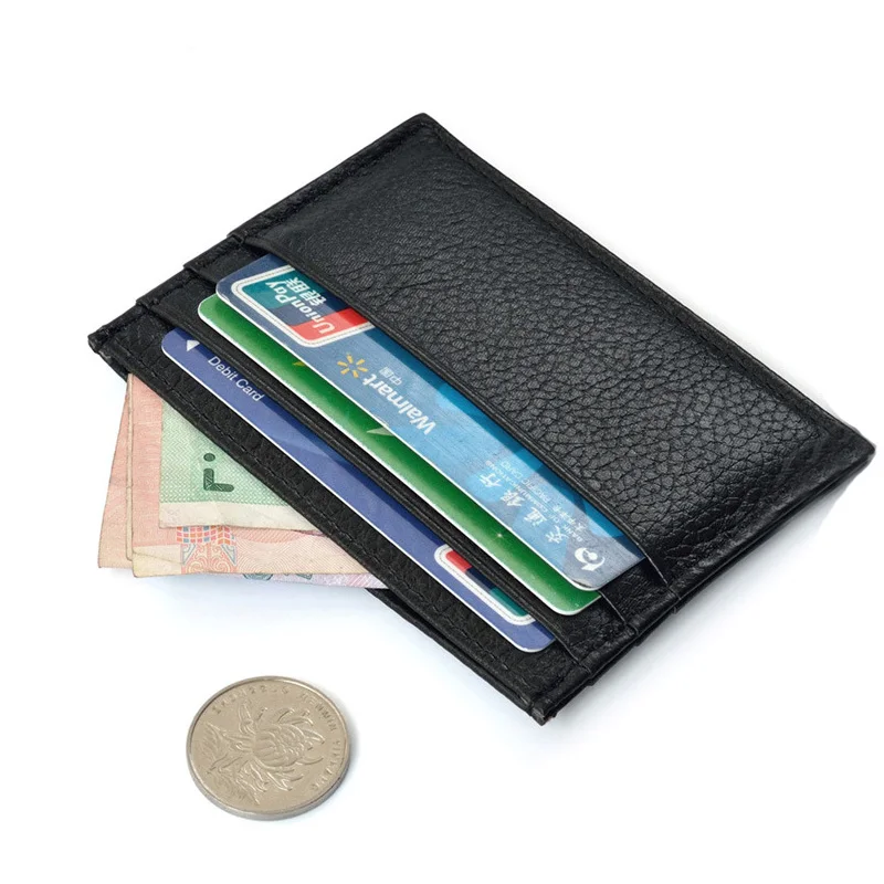 Genuine Leather Card Holder Women 6 Credit Card Holder Men Business Slim Bank Cards Purse Wallet for Cash
Genuine Leather Card Holder Women 6 Credit Card Holder Men Business Slim Bank Cards Purse Wallet for Cash