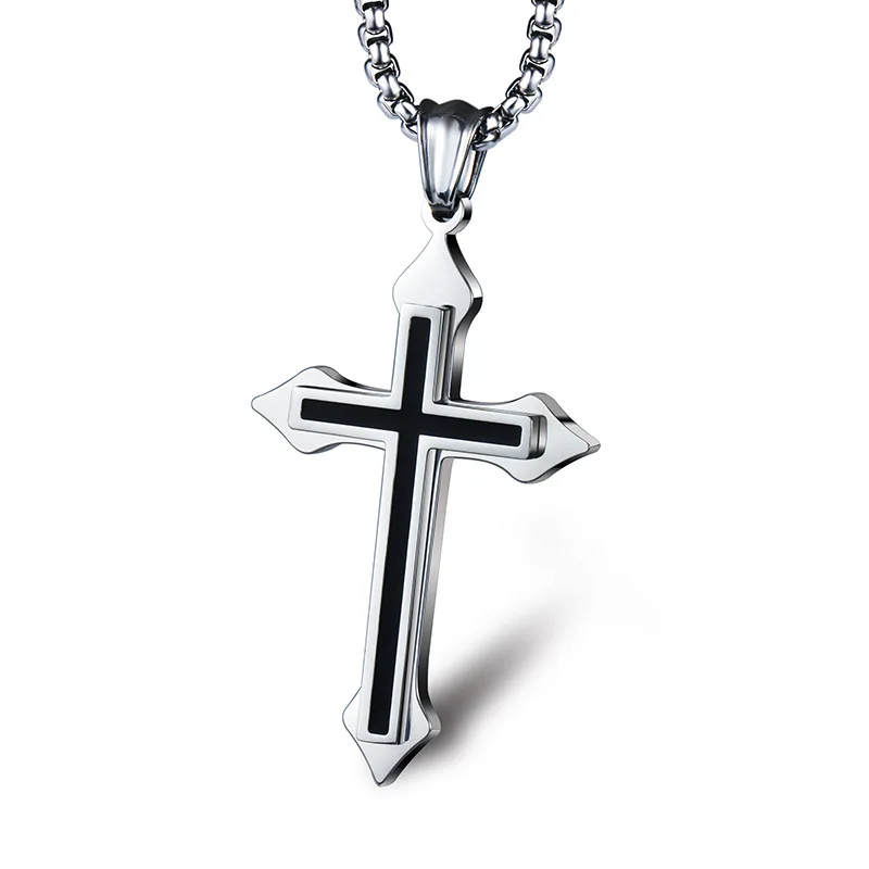 New product Amazon hot custom 316 stainless steel titanium cross pendant jewelry with black enamel, Custermized
New product Amazon hot custom 316 stainless steel titanium cross pendant jewelry with black enamel, Custermized