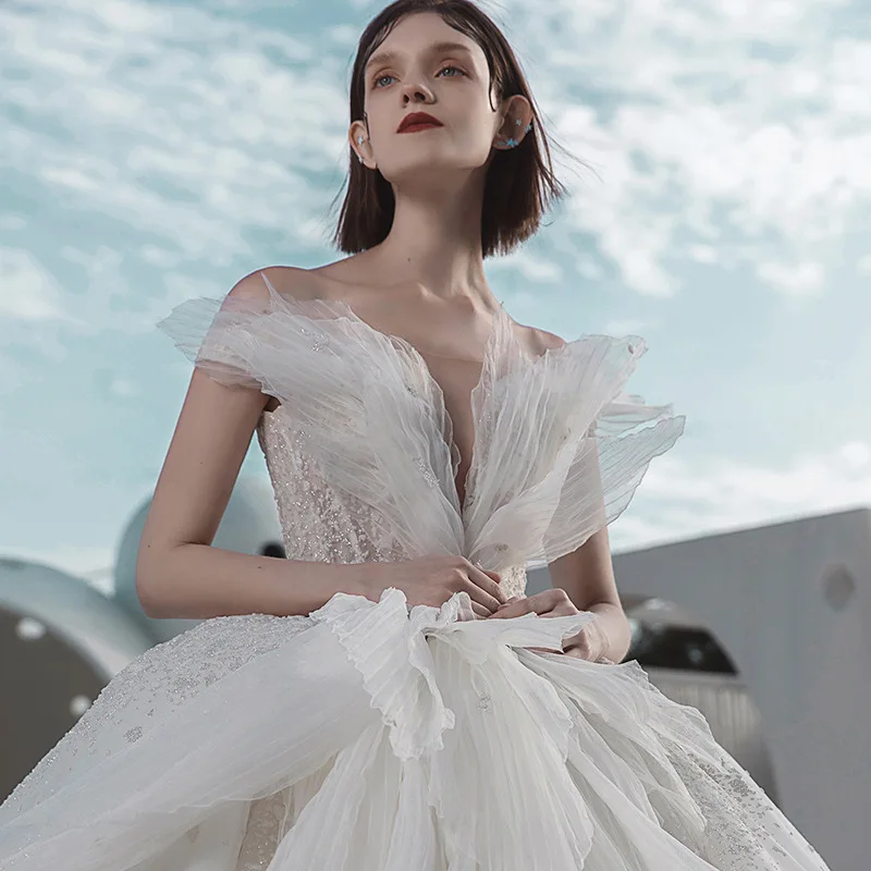 Bridal Puff Sleeve Mori Series Super Fairy Fantasy Square Neck French Trailing Small Bridesmaid Wedding Party Dress
Bridal Puff Sleeve Mori Series Super Fairy Fantasy Square Neck French Trailing Small Bridesmaid Wedding Party Dress