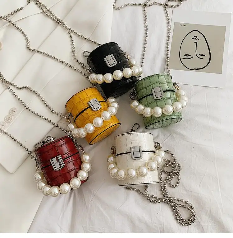 Korea Style Women Mini Purse Popular Bucket Handbags Small Pearl Bags For Ladies 
Korea Style Women Mini Purse Popular Bucket Handbags Small Pearl Bags For Ladies