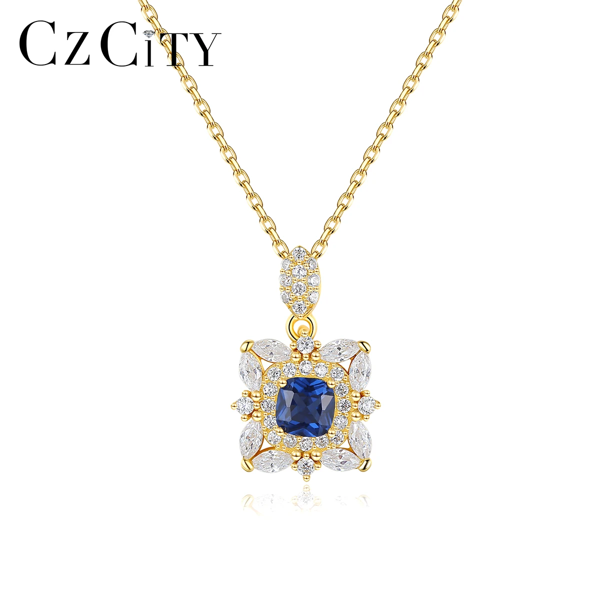 CZCITY Elegant Jewelry Gift Pendant Necklace Halo Crystal Gemstone S925 Silver Scale Light Necklace
CZCITY Elegant Jewelry Gift Pendant Necklace Halo Crystal Gemstone S925 Silver Scale Light Necklace