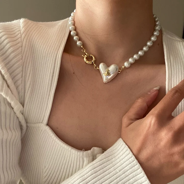 Fashion Women New Design Heart Choker Necklace Pearl Heart Saturn Pearl Necklace, Picture
Fashion Women New Design Heart Choker Necklace Pearl Heart Saturn Pearl Necklace, Picture